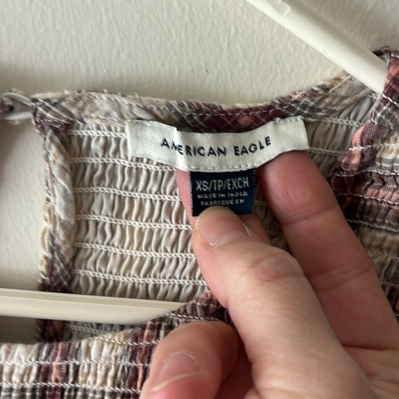 AE Long-Sleeve High Neck Plaid Mini Dress size XS - Picture 3 of 10